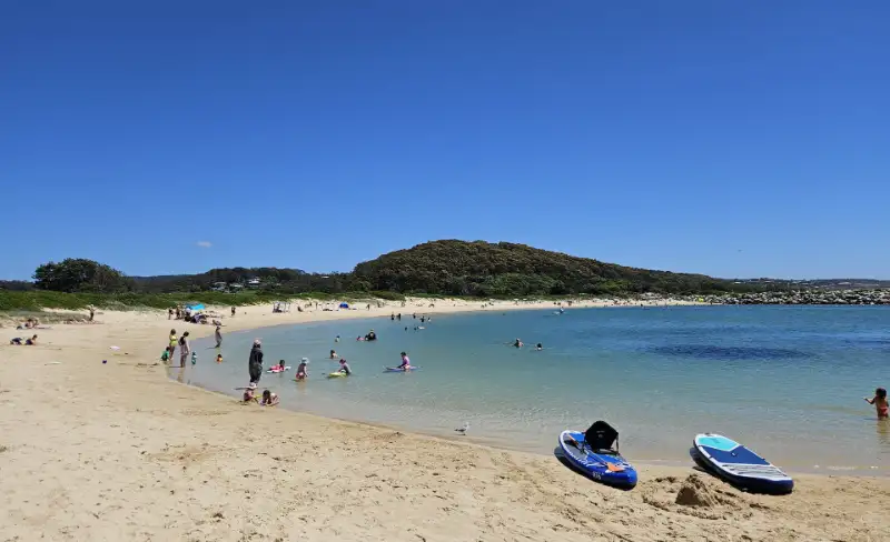 Bar Beach is a sheltered beach, popular with families