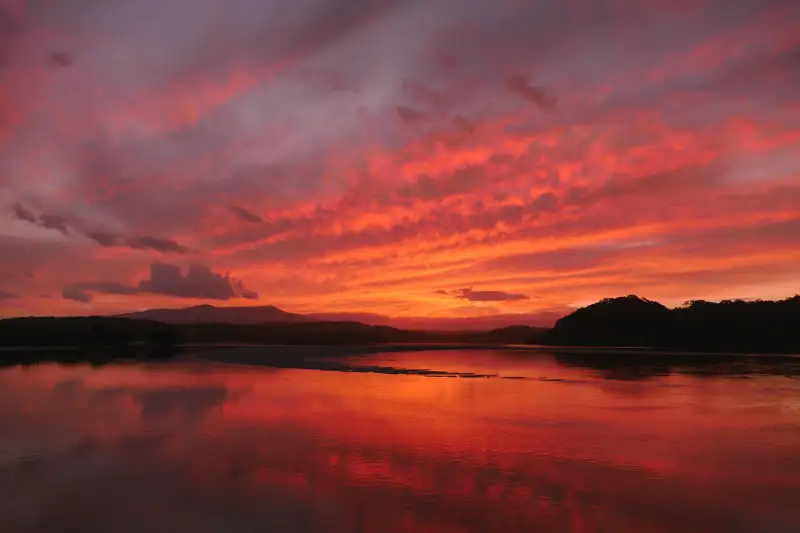 Sunset over the inlet 